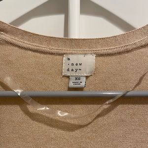 Mid length nude cardigan